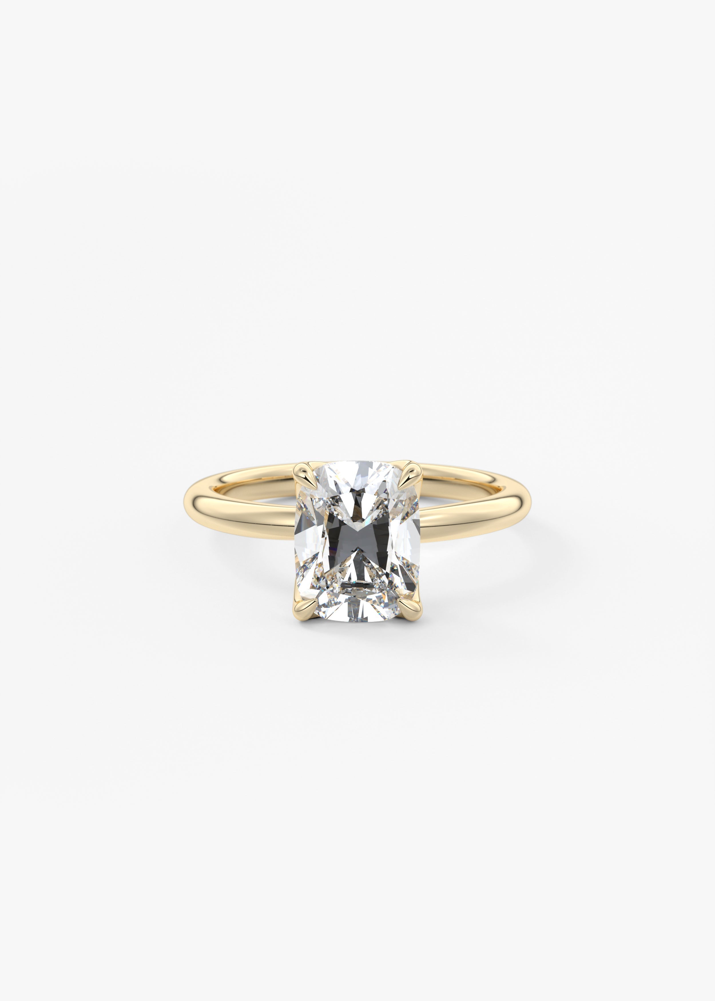 Oval Solitaire With Raised Basket Gallery Lab Grown Diamond Engagement Ring